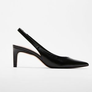 Black slingback kitten heels from Express